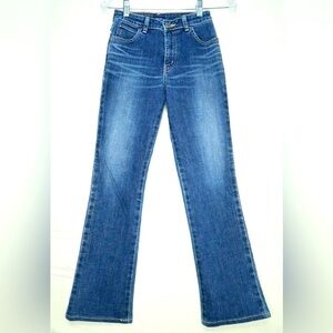 Edwin Something Vienus Flared Blue Denim Jeans Women’s Actual Size 25 x 27 Japan